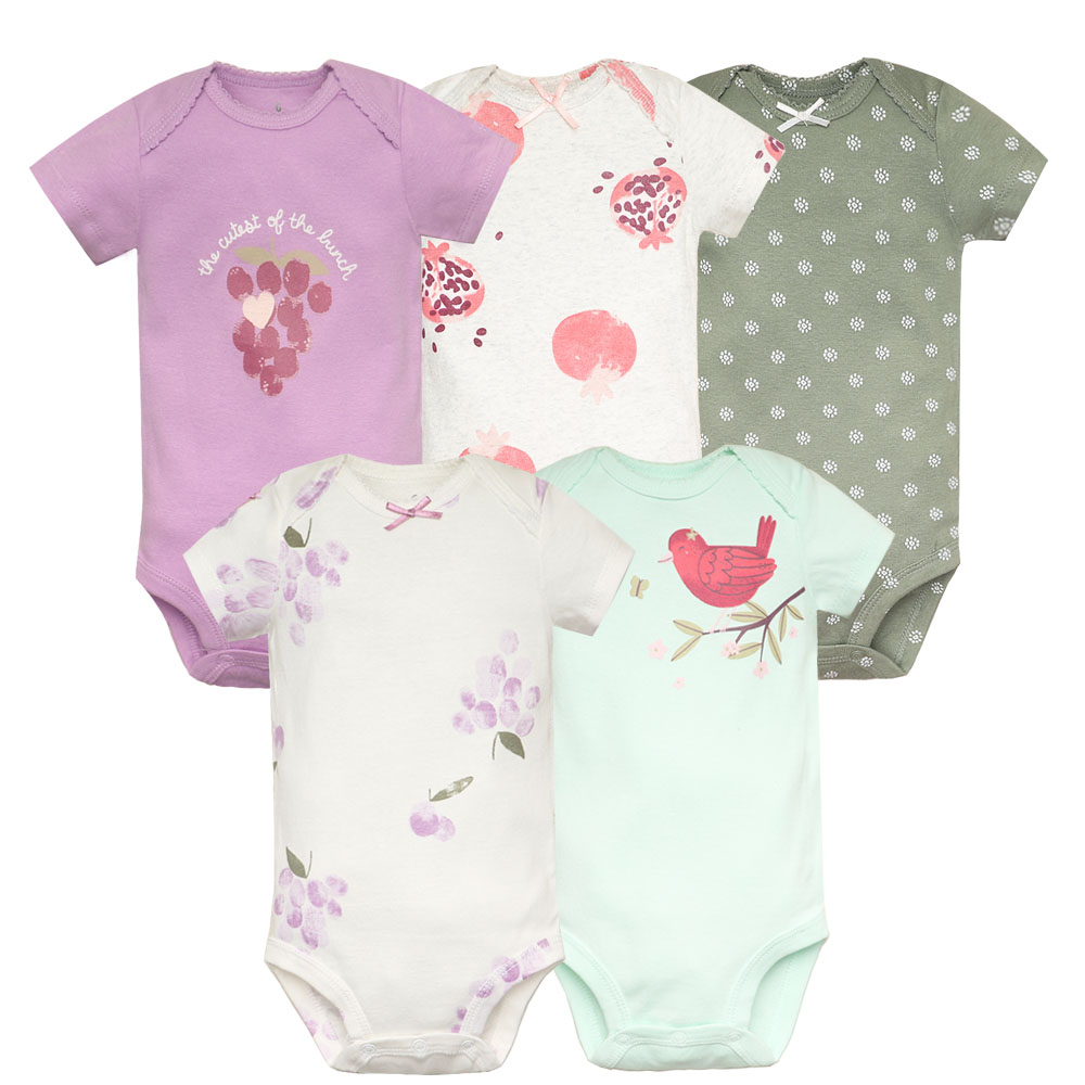 Baby Clothing Gender Neutral - 5 adet/grup Bebek Bodysuit Moda Kız