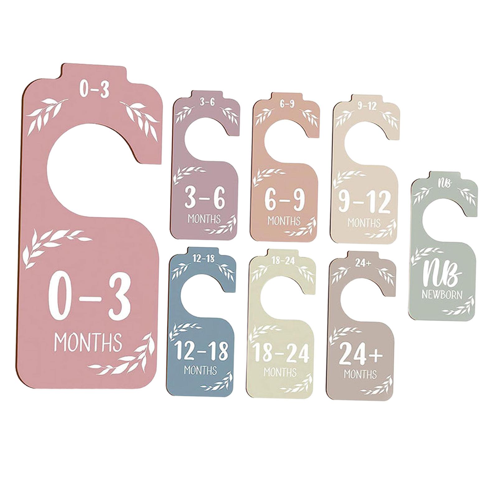 Baby Clothing Rack Gift - 8 adet bebek dolap boyutu bölücüler