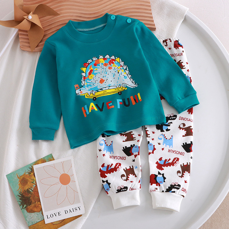 Baby Clothing For Sleep - Sonbahar pijama pijama kız erkek uzun