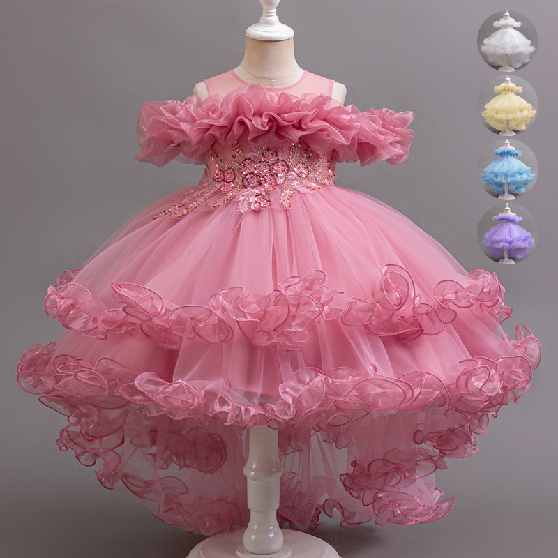 Baby Z Clothing - Kız Çiçek Prenses Payetler Bebek Düğün