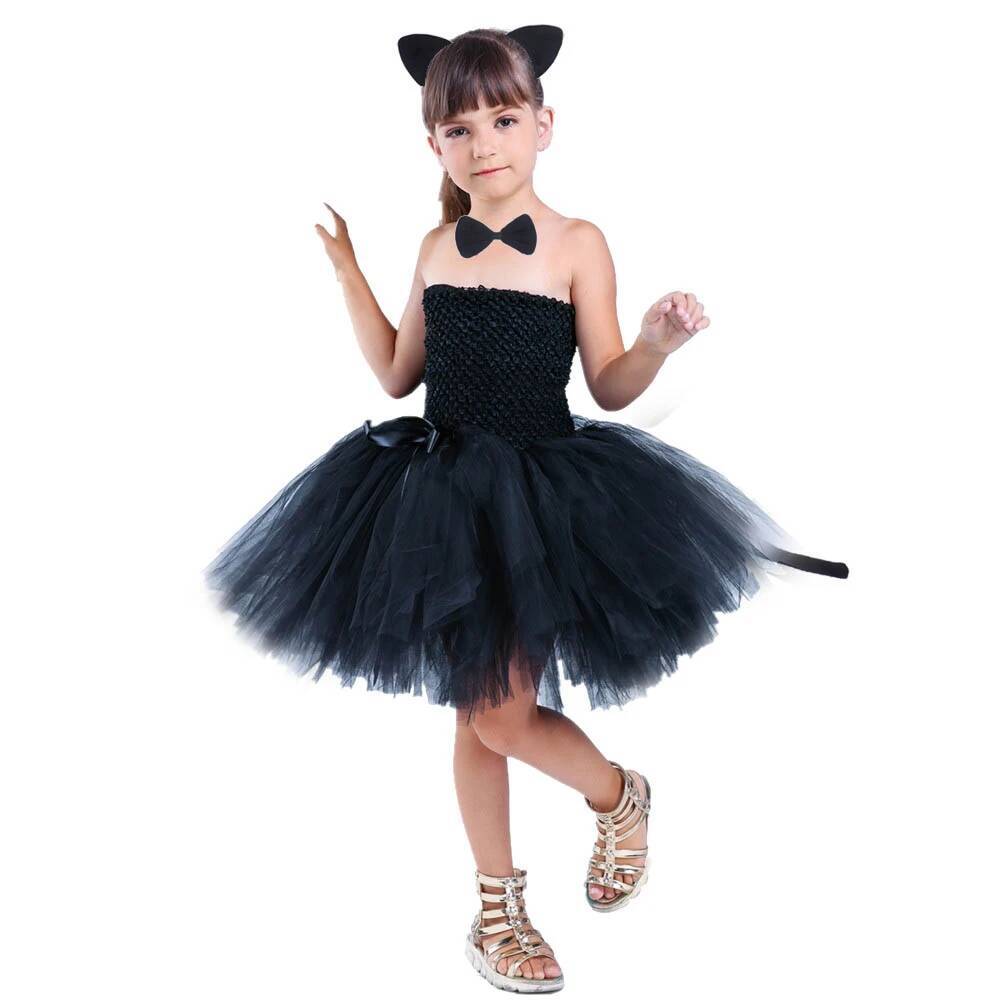 Baby Z Clothing - Sevimli Siyah Kedi Tutu Elbise Bebek