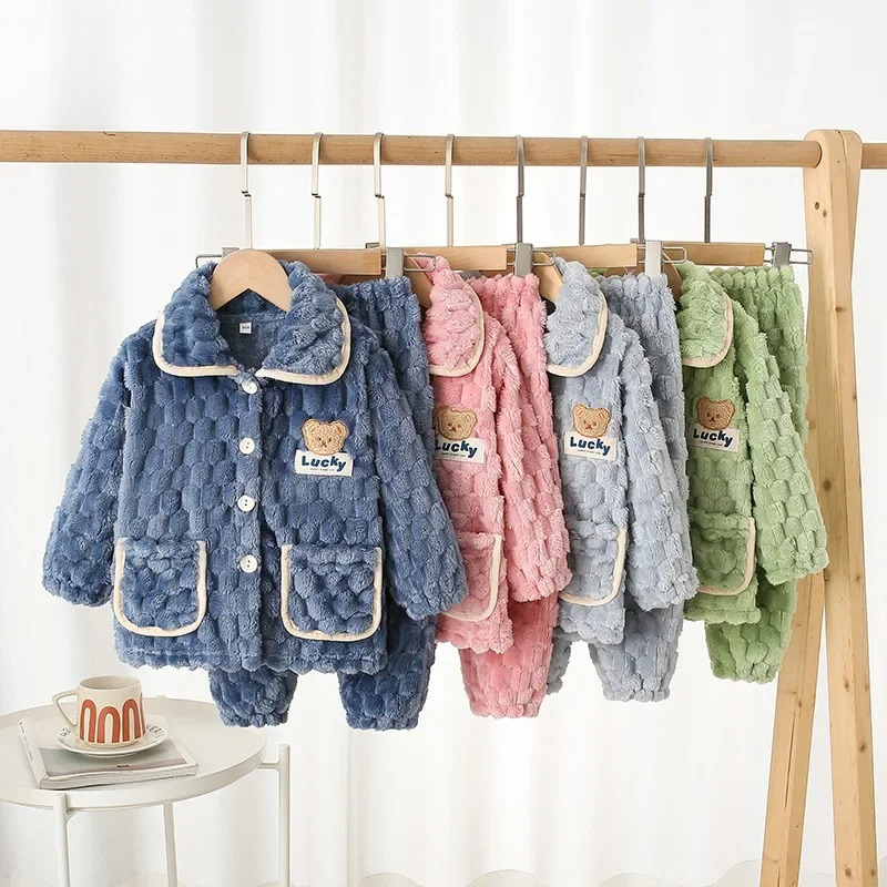 Baby Clothing For Sleep - Çocuk erkek kız sonbahar kış pazen